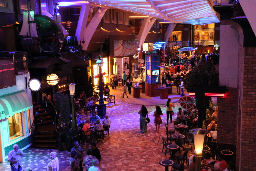 Promenade within Royal Caribbean's Allure Of The Seas