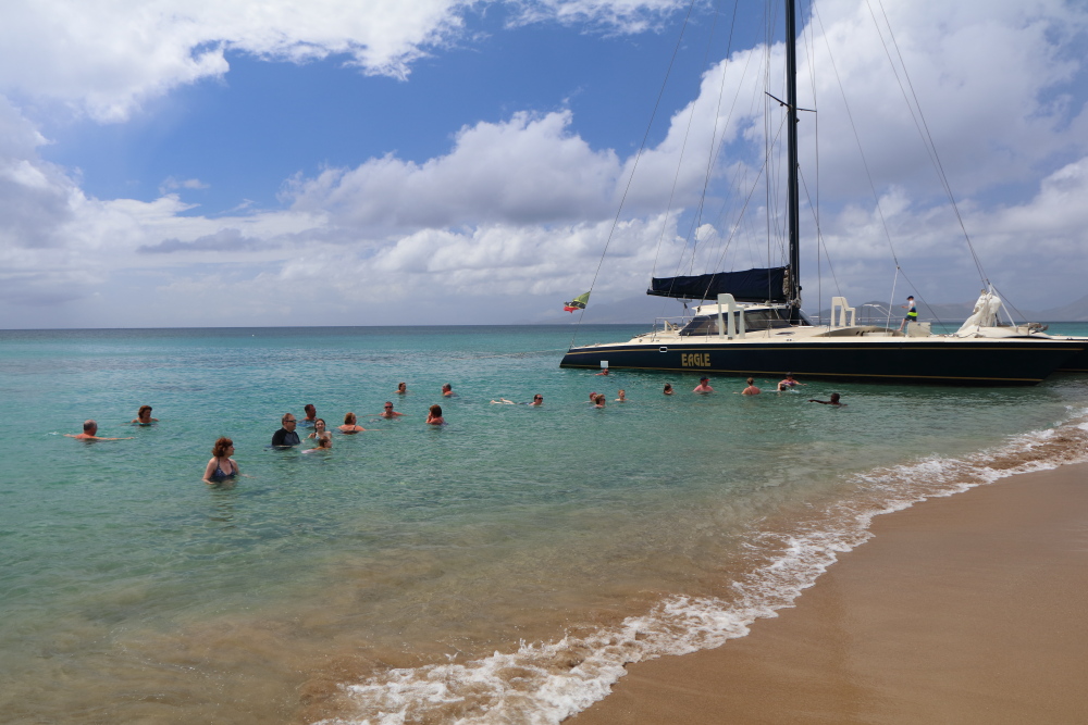 Tiami catamaran shore excursion to Nevis