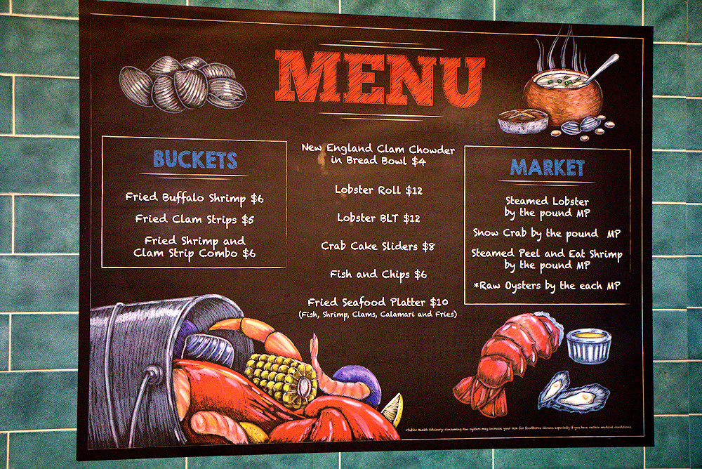 Carnival Vista seafood shack menu