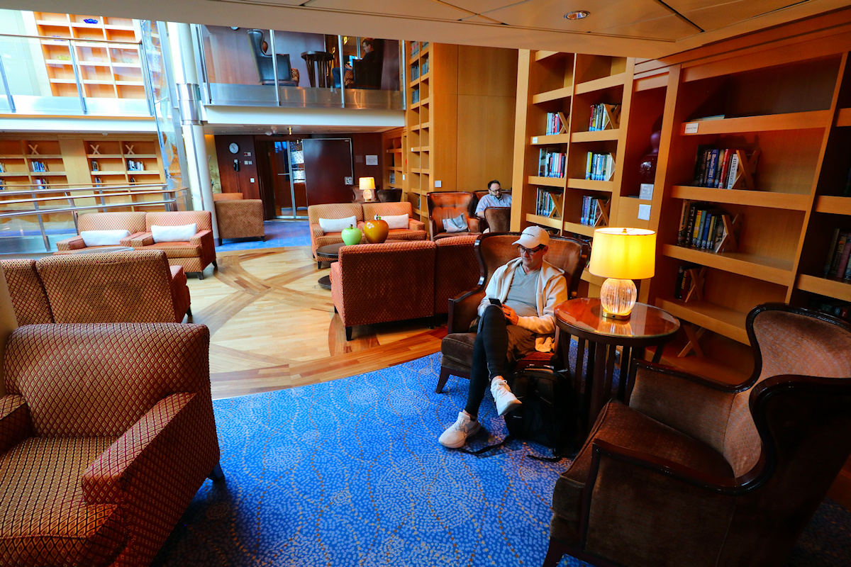 The library on Celebrity Solstice