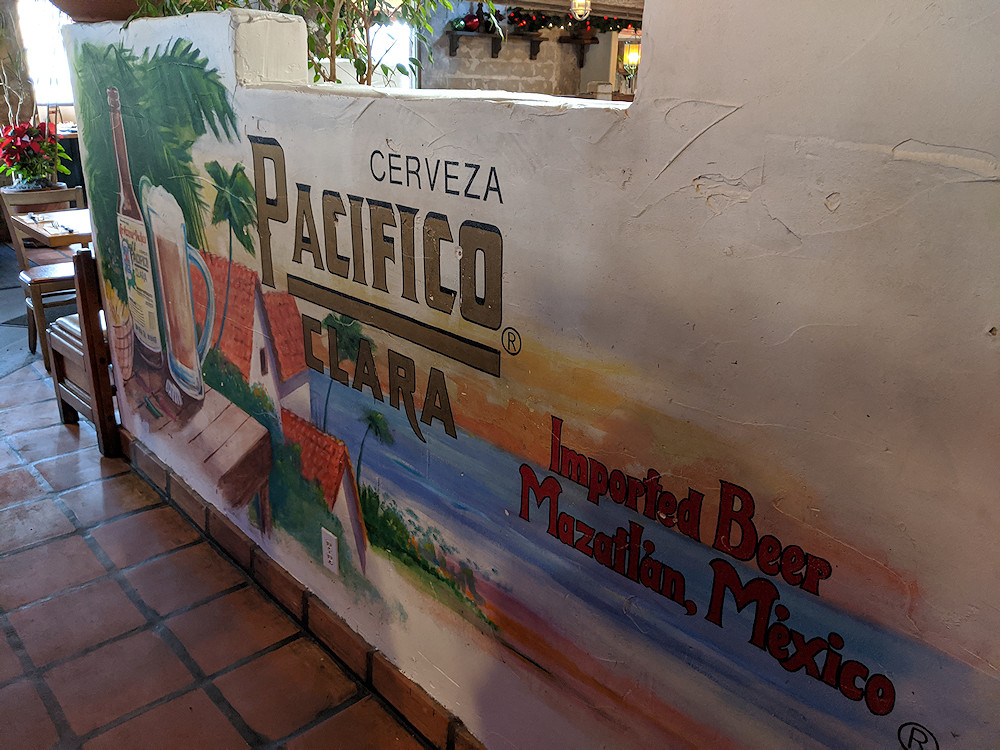 Pacifico Cerveza advertisement at Old Juans Cantina