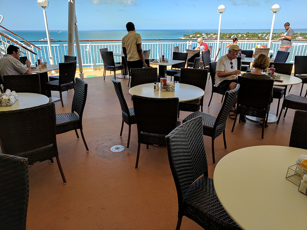 Norwegian Pearl buffet outdoor seating