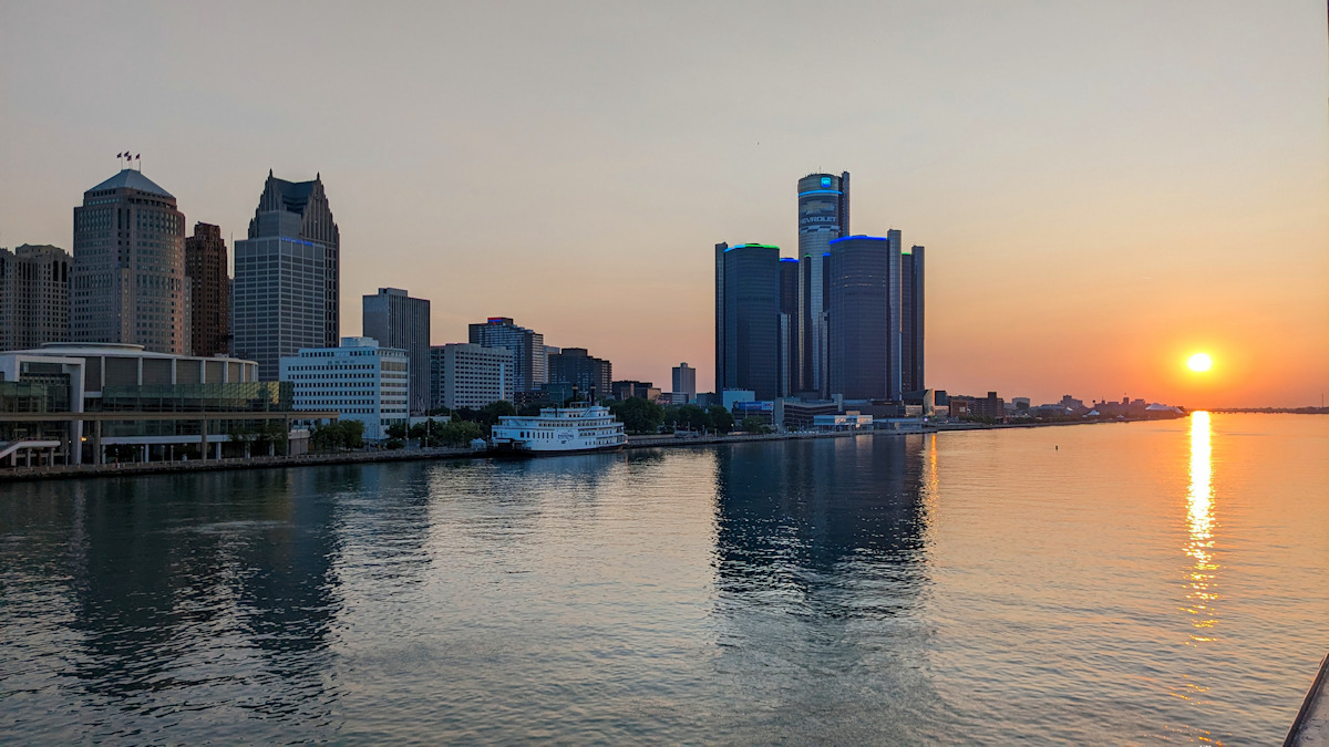 Sunrise on the Detroit River