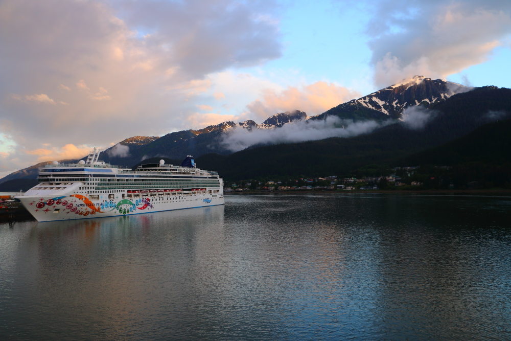 Norwegian Pearl cruise ship in Juneau Alaska