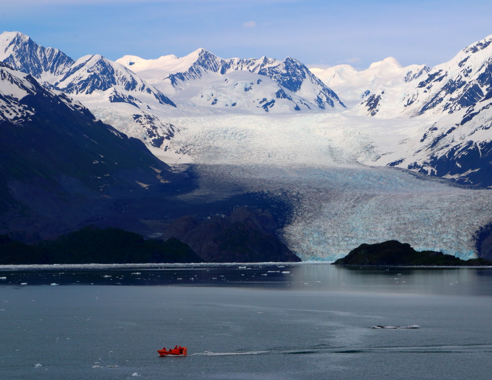 Alaska glacier and icebergs