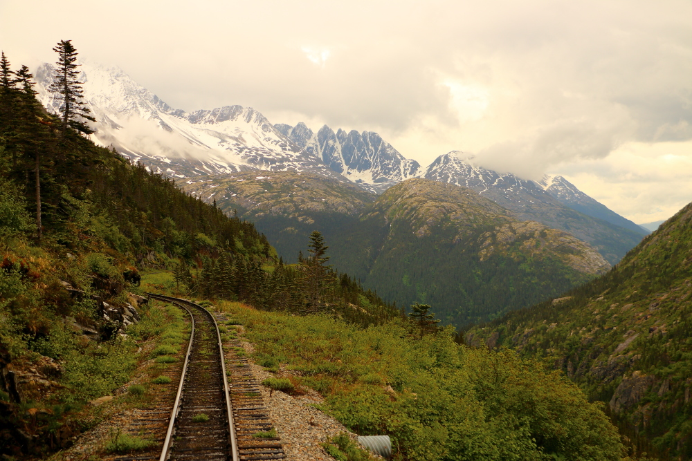 White Pass scenic railroad beautiful mountain train