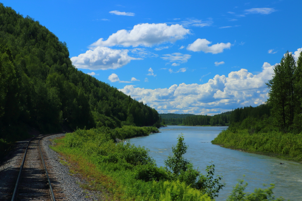 WP&YR railroad Skagway river