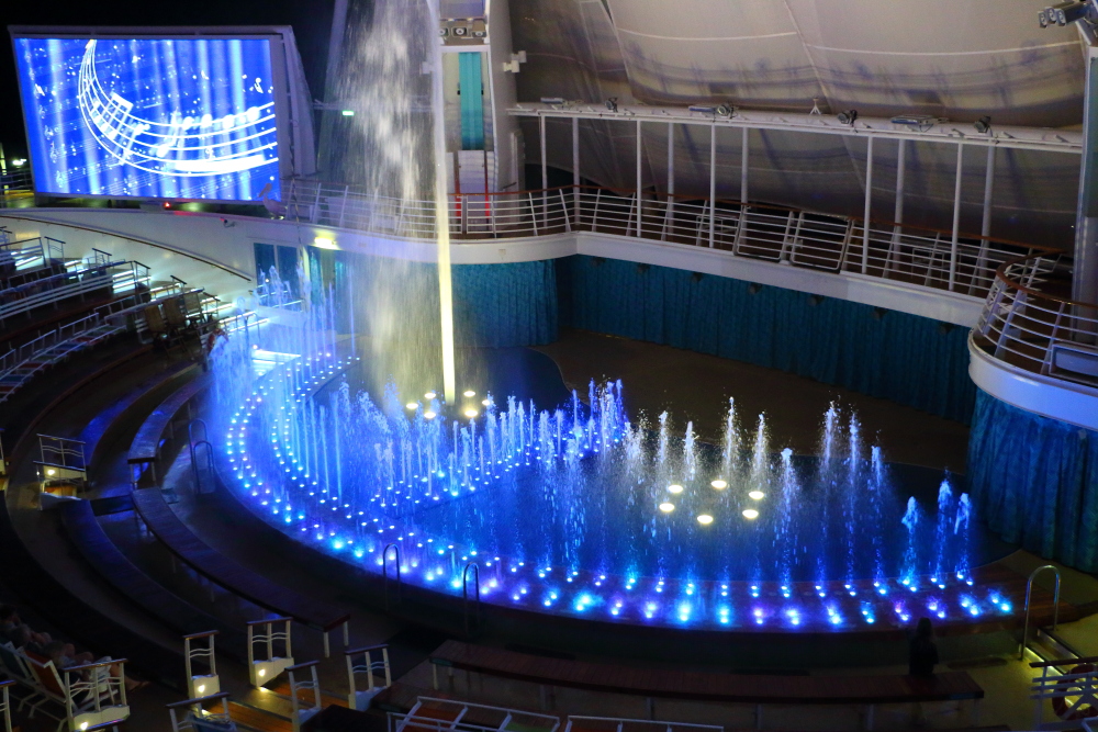 Aqua Theater fountain show on Allure Of The Seas