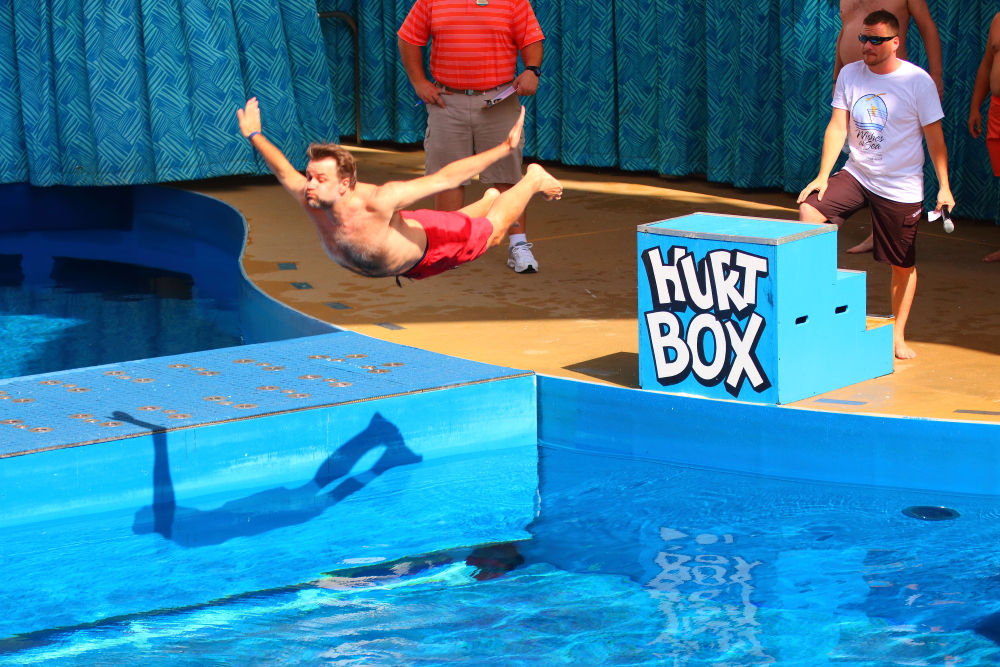belly flop contest on Allure Of The Seas