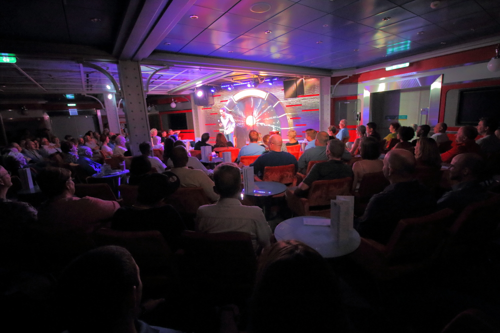 Comedian Rick Corso performs on Allure Of The Seas