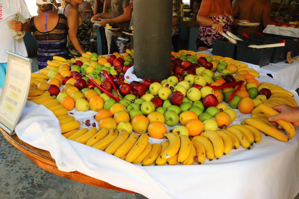 fruit at the Royal Caribbean buffet in Labadee
