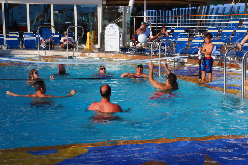 Volleyball in the sports pool on Allure Of The Seas