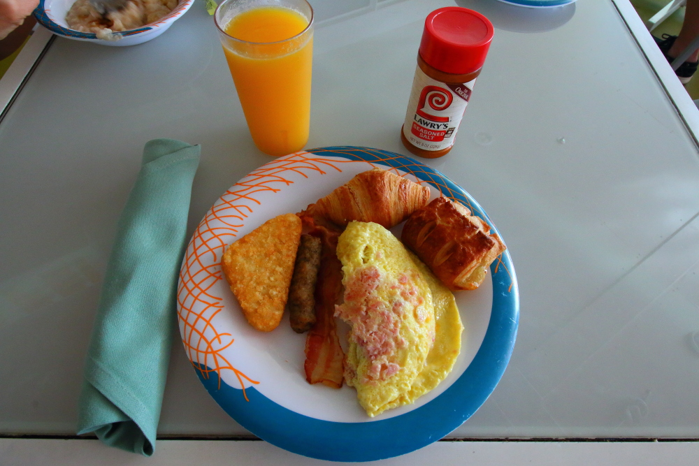 Wipeout Cafe omelet on Allure Of The Seas