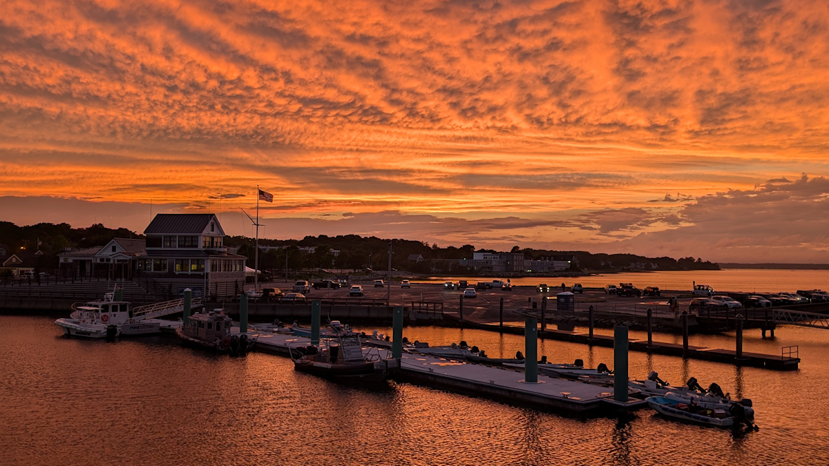 A spectacular sunset in Plymouth Massachusetts