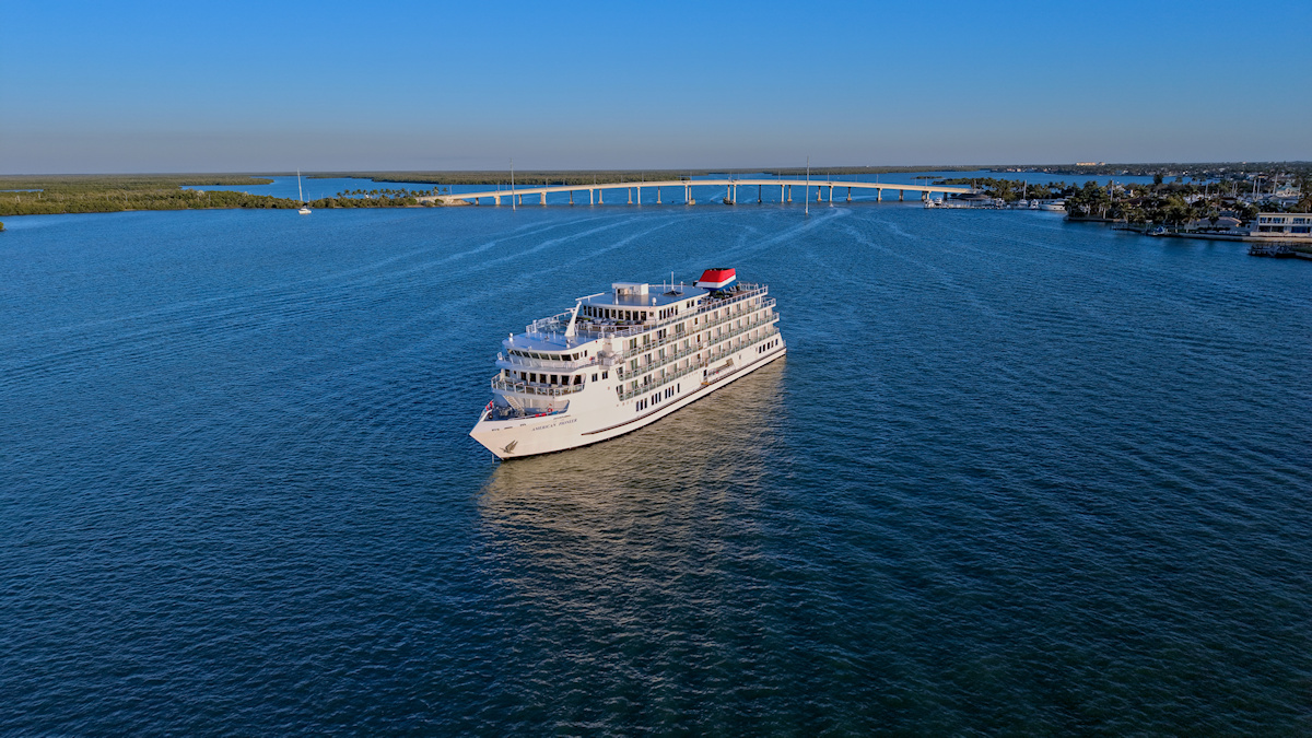 American Pioneer at anchor off Marco Island