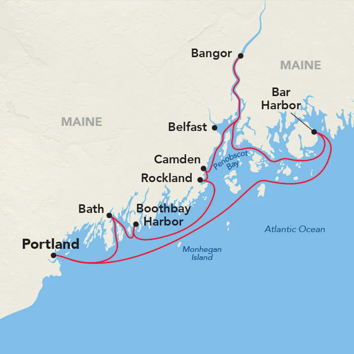 Maine coast and harbors itinerary - American Cruise Lines