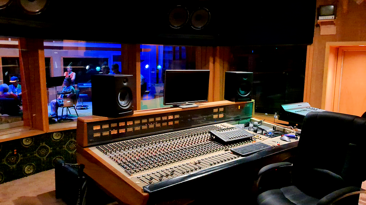 Control room for Muscle Shoals recording studio