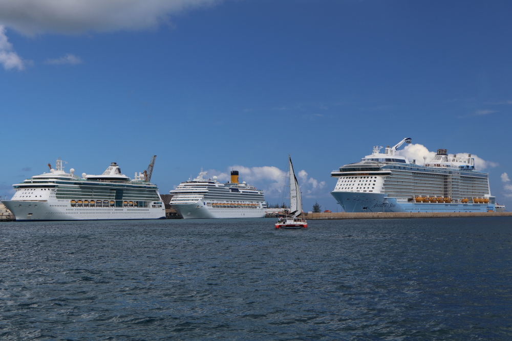 Cruise ships docked in Bridgetown, Barbados
