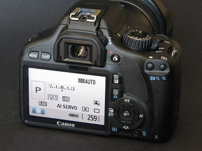 Rear View of Canon EOS 550D