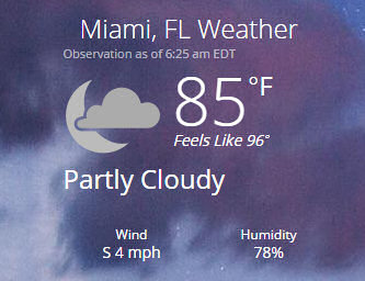 humid Miami weather