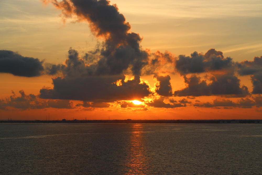 Sunrise over Grand Cayman island