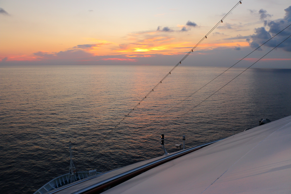 Sunrise from a cruise ship