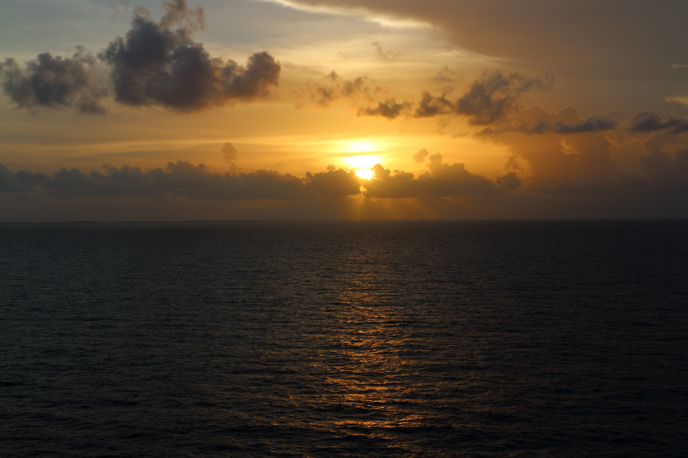 Sunset during a Caribbean cruise