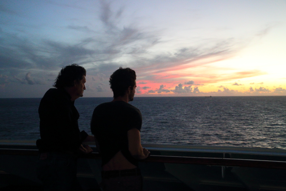 John Tweed sunset Carnival cruise