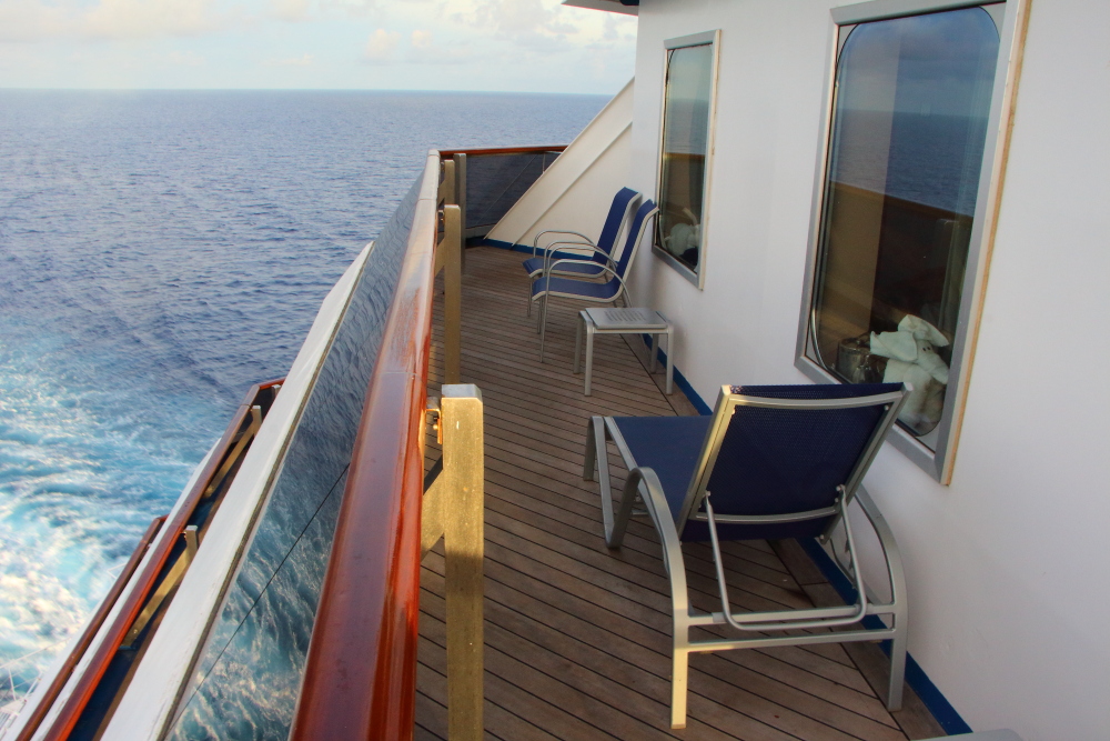 Aft wrap balcony cabin 8455 on Carnival Conquest