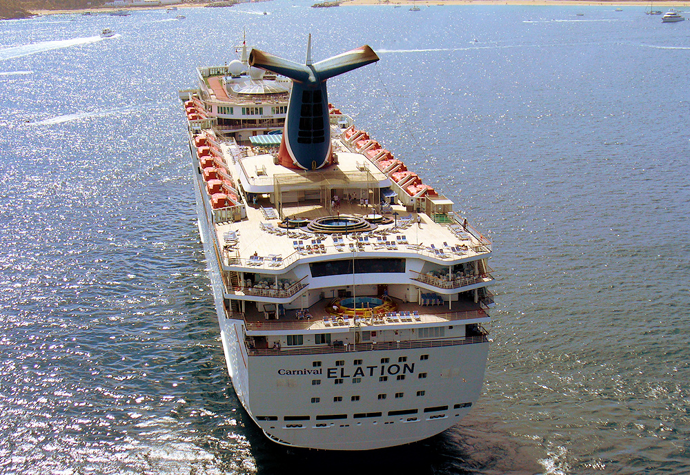 Carnival Elation as seen from a Parasail