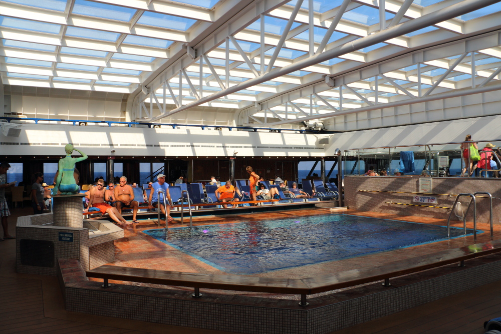 Adults only aft pool on Carnival Conquest
