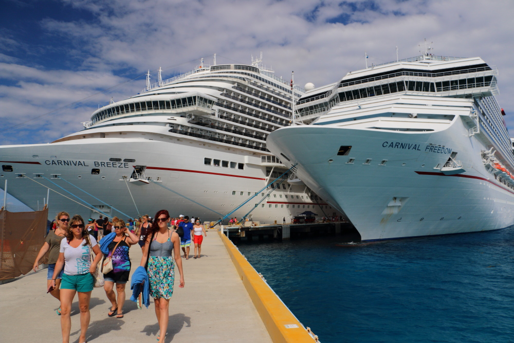 Carnival Breeze and Carnival Freedom in Cozumel