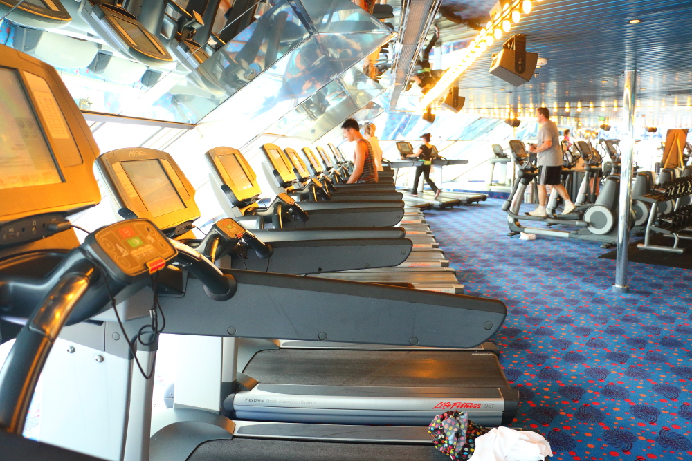 Carnival Glory fitness center gym treadmills