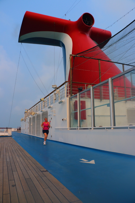 jogging track on Carnival Glory cruise ship