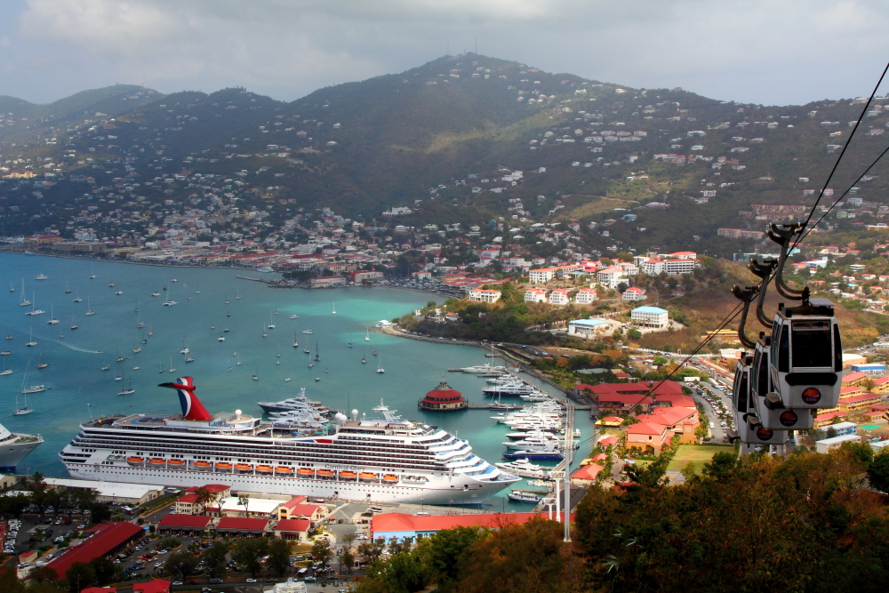 Carnival Glory cruise ship in St Thomas