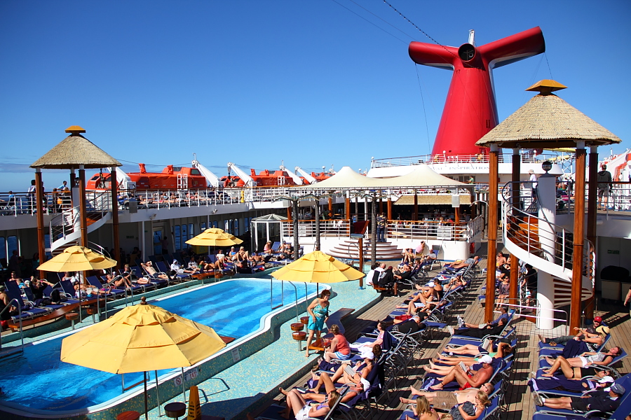Lido pool area of the Carnival Inspiration