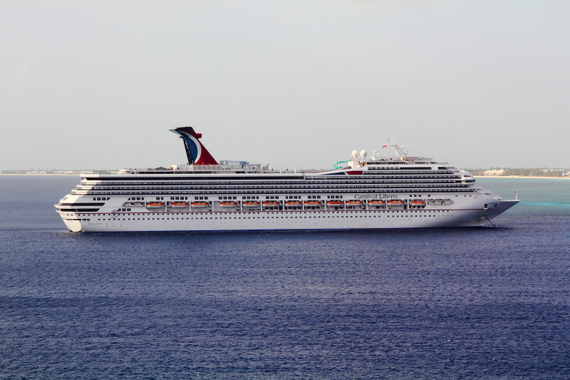 Carnival Liberty anchored off of Grand Cayman