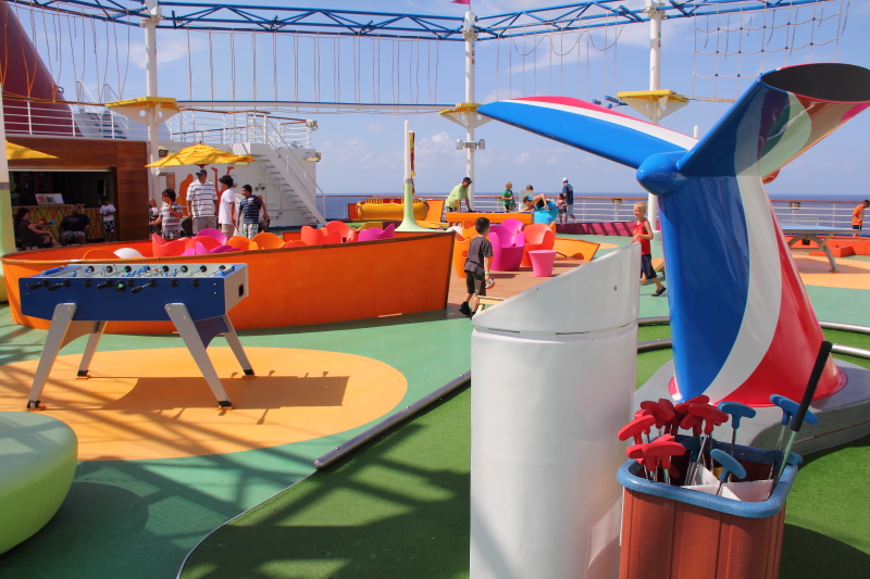 Miniature golf and outdoor games on the Carnival Magic