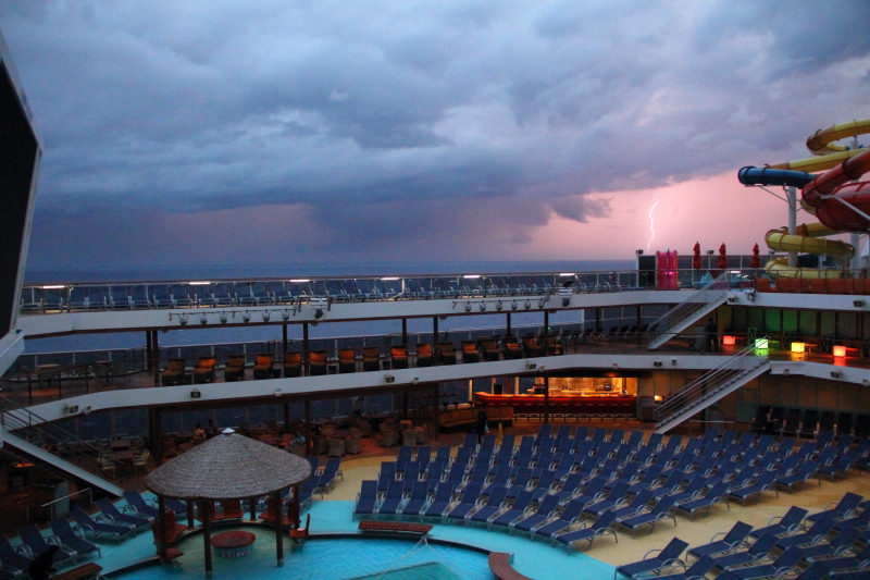 Lightning storm as seen from Carnival Magic