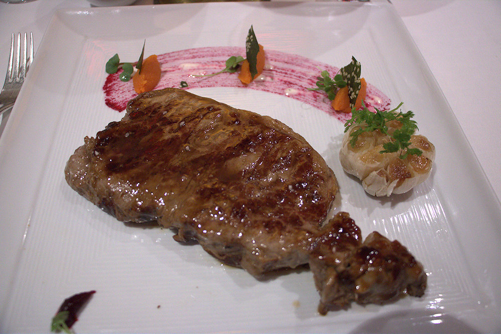 steak on the Carnival Miracle