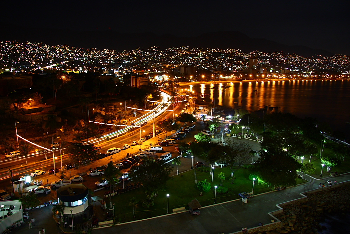 Acapulco at night, from the Carnival Spirit