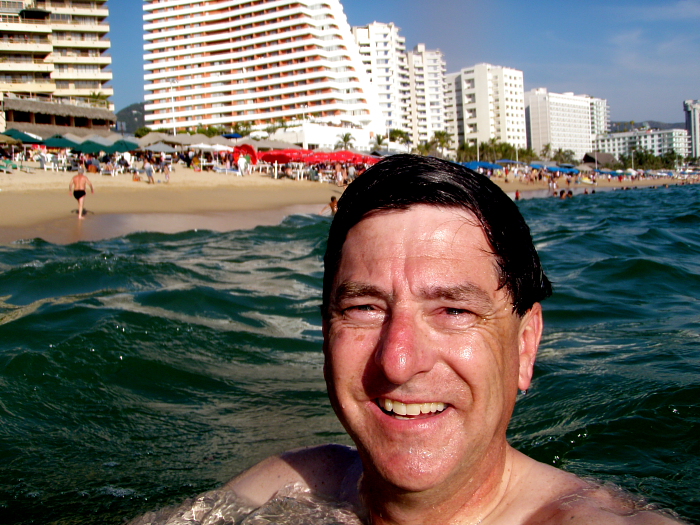 Jim Zim in Acapulco Bay from Olympus Stylus 1050SW