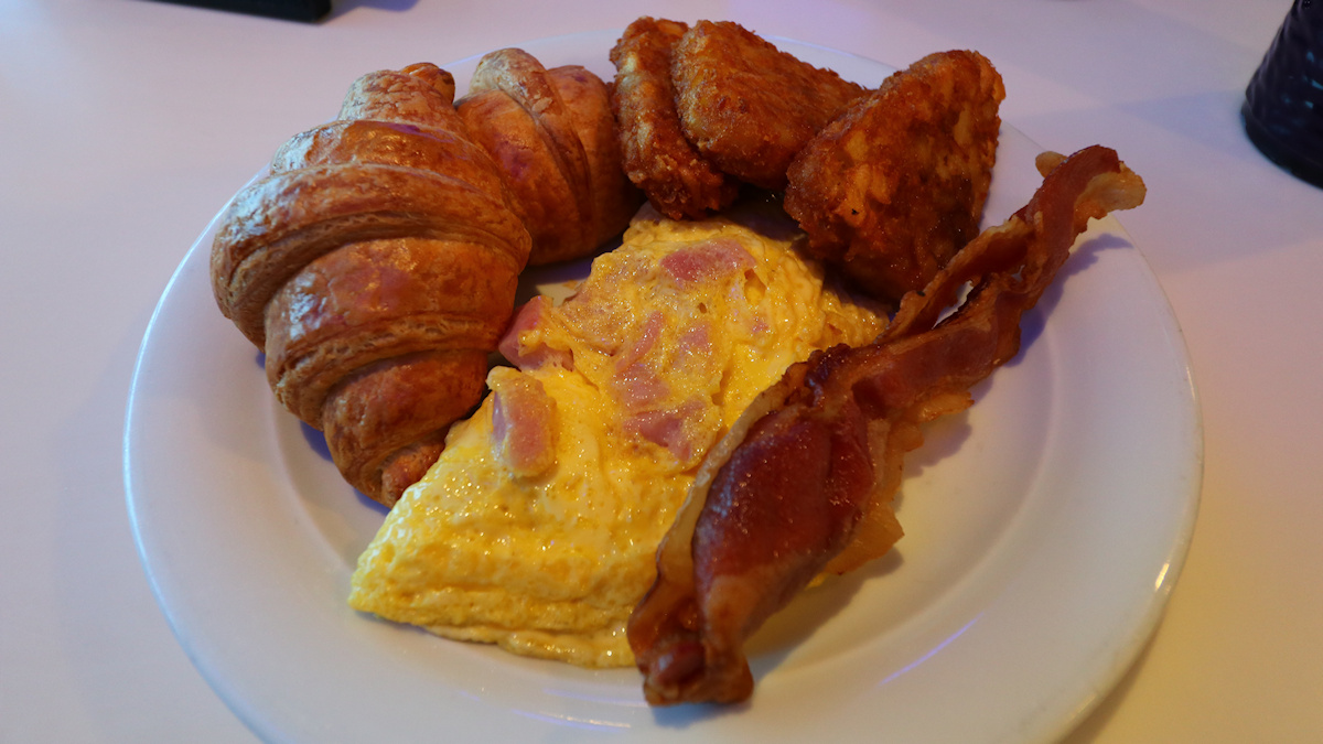 Cruise ship buffet breakfast plate