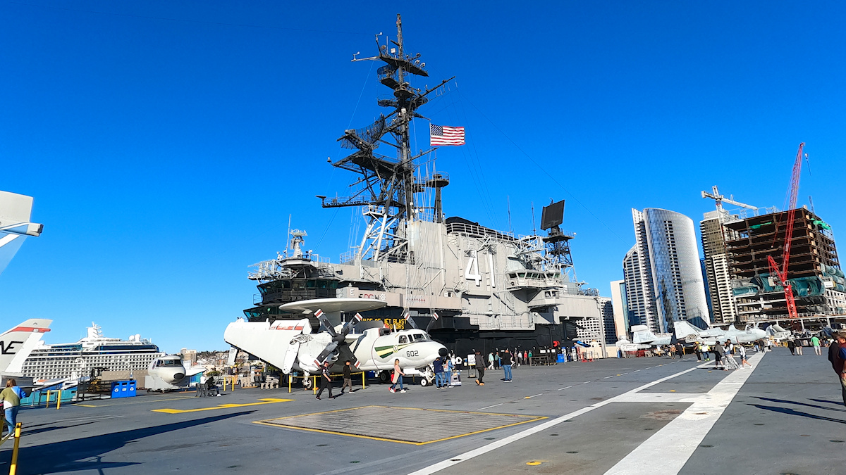 Midway museum - a historic aircraft carrier in San Diego