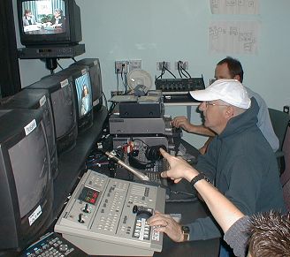 Jeff and I in the control room