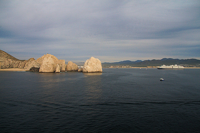 Approaching Cabo San Lucas, Mexico, from our cruise ship