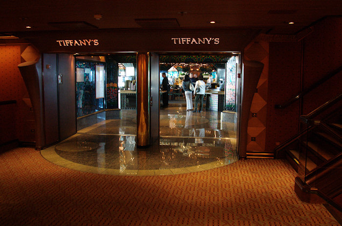 Entrance to Tiffany's restaurant at the aft of the Carnival Elation