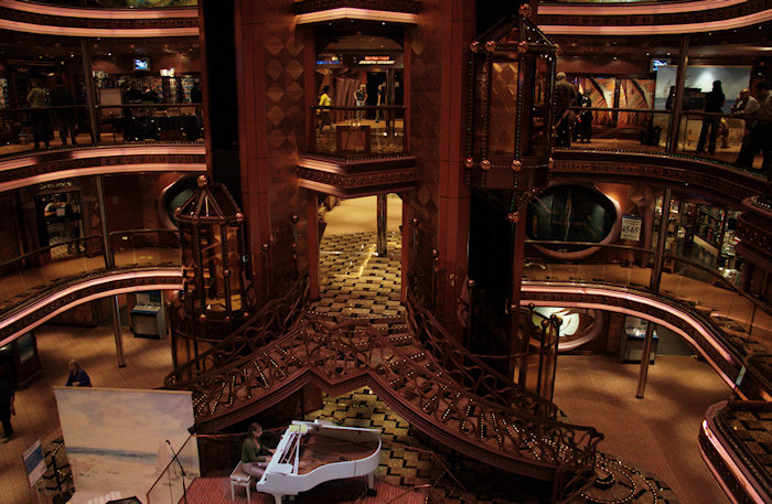 A photo of the atrium inside the Carnival Elation