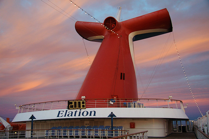 Picture of the tail fin of the Carnival Elation