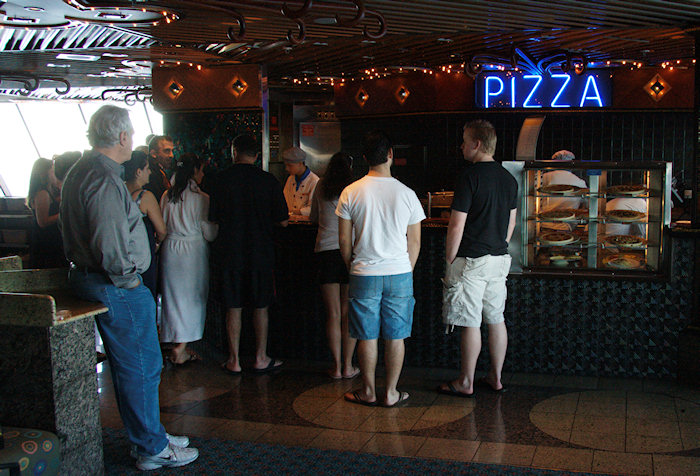 24 hour pizza bar on the Carnival Elation